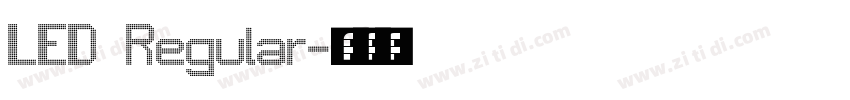 LED Regular字体转换